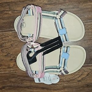 Sandals with comfort footbed and adjustable straps